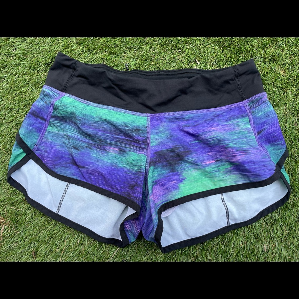 Purple/Green lululemon Speed Short (Size 4)